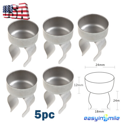 5/1Pc Dental Stainless Steel Mixing Finger Prophy Ring Handy Bowl Cup Handy Tool