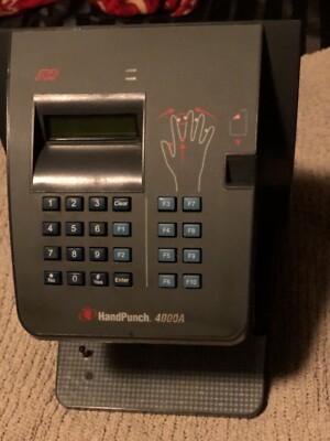 Recognition Systems HandPunch 4000 HP 4000 Biometric Time Clock Hand ...