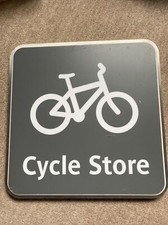 vintage cycle store metal advertising sign great for shop prop mancave or garage