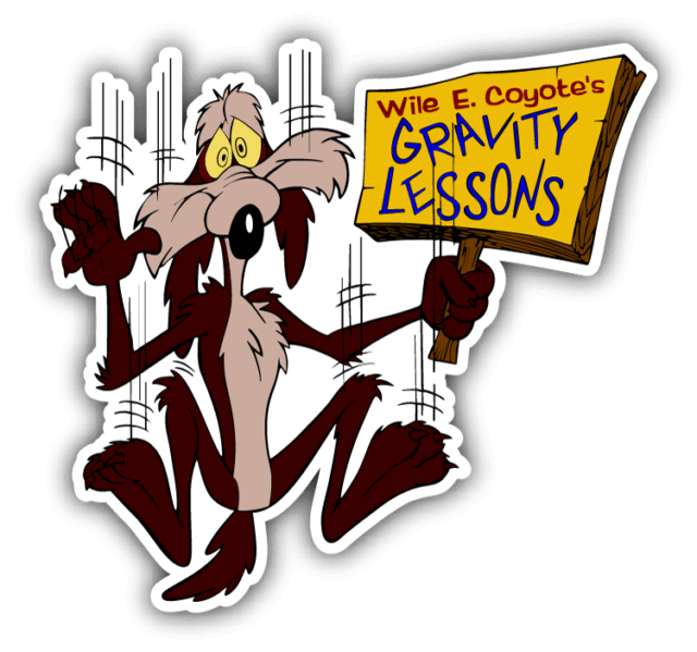 Wile E. Coyote Lessons Cartoon Car Bumper Sticker Decal 5'' x 5'' | eBay