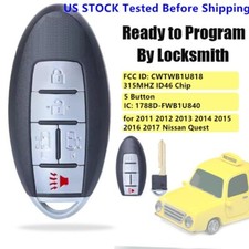 For 2011 2012 13 14 2015-2017 Nissan Quest Keyless Remote Car Key Fob Cwtwb1u818