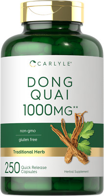 Dong Quai Capsules 1000mg | 250 ct | Non-GMO, Gluten Free Supplement | Carlyle