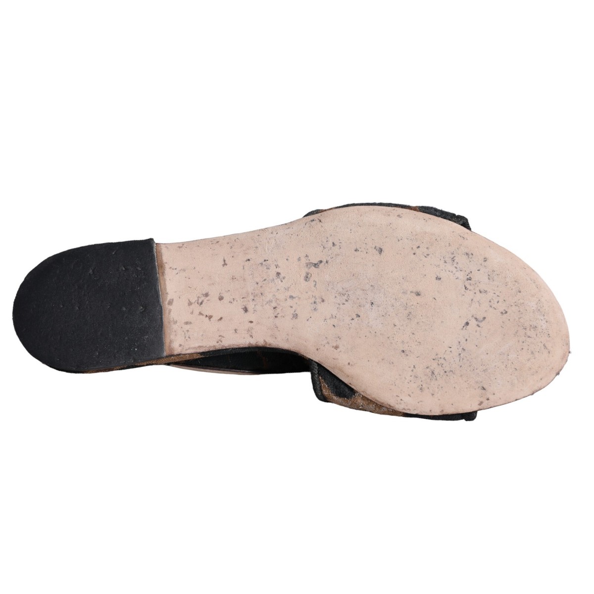 DOLCE & GABBANA Shoes Brown Leopard Logo Slides Flats