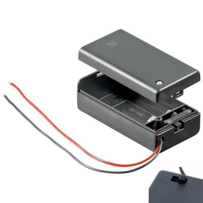 9-Volt Box mit Ein/Aus-Schalter für LED Lampen Krippe Heimwerken Modellbau Lkw