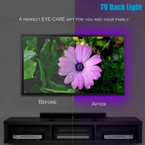1/2M LED Strip Light 5V USB TV Back Light 5050 RGB Multi Color Charging w/Remote - Picture 2 of 15