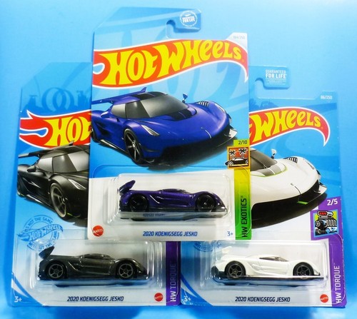 HOT WHEELS 3 2020 KOENIGSEGG JESKO VARIATIONS EXOTICS-TORQUE S&H IN BOX 1/64