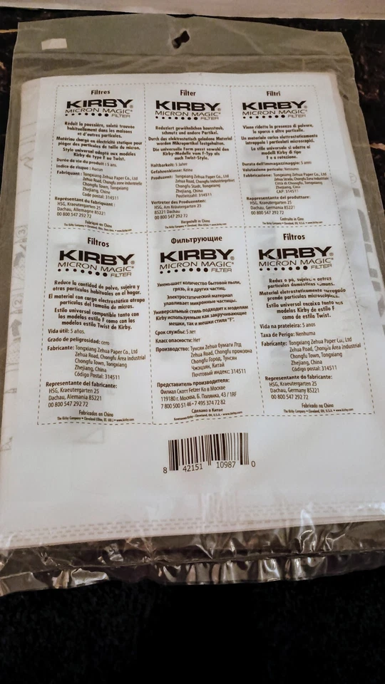 New, Kirby Micron Magic Filter 6-Pack Vacuum Cleaner Bags✨ - Image 2 of 2