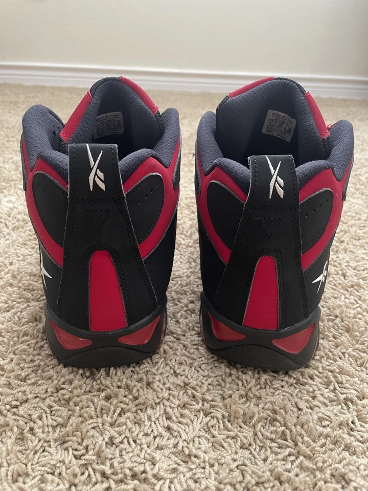 RARO Zapatos de Baloncesto Reebok Kamikaze II Shawn Kemp Mid V60364 Negro Rojo De Colección Foto 4 de 4