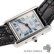 CARTIER Must Tank Argent Blue Roman SM Ref.W1001543 Silver Rhodium (SV/Rh) 1990s 8