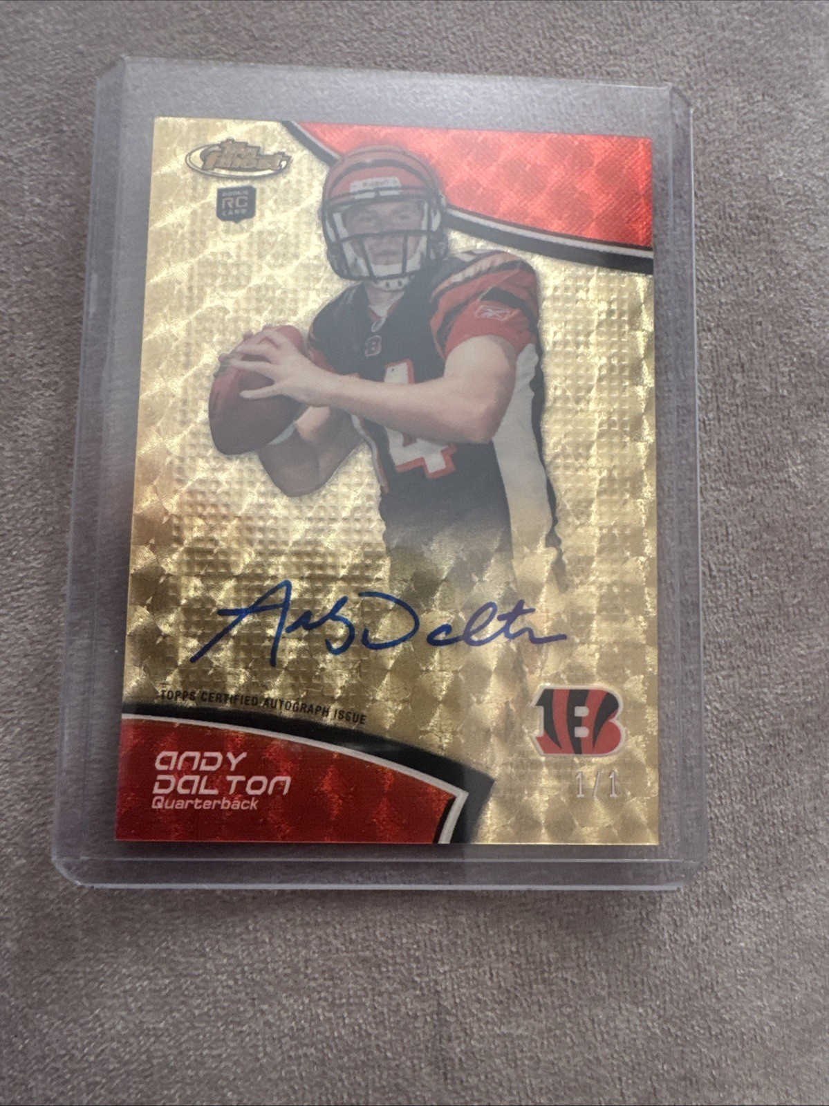 Andy Dalton Finest #116 Gold Refractor