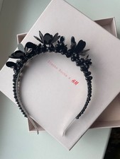 Simone Rocha X H M Crystal Headband Black Flower