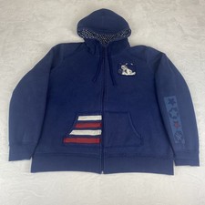 Disney Parks Mickey Zip Up Sweater Adult XL Extra Large Blue Hoodie Sweatshirt