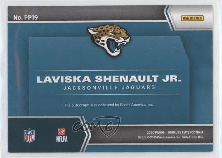 2020 Panini Donruss Elite Pen Pals Blue Ink Laviska Shenault Jr Rookie Auto RC - Image 2 of 2