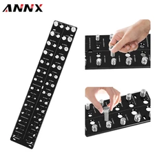 Nut and Bolt Thread Checker 28 Hole Thread Gauge Inch And Metric Screw Black
