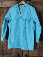 L. L. Bean Women's Hooded Rain Jacket Vented Full Zip Front Sz Medium