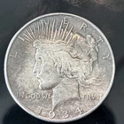 1934 Peace Silver Dollar - Circulated - Toned - Interesting Look