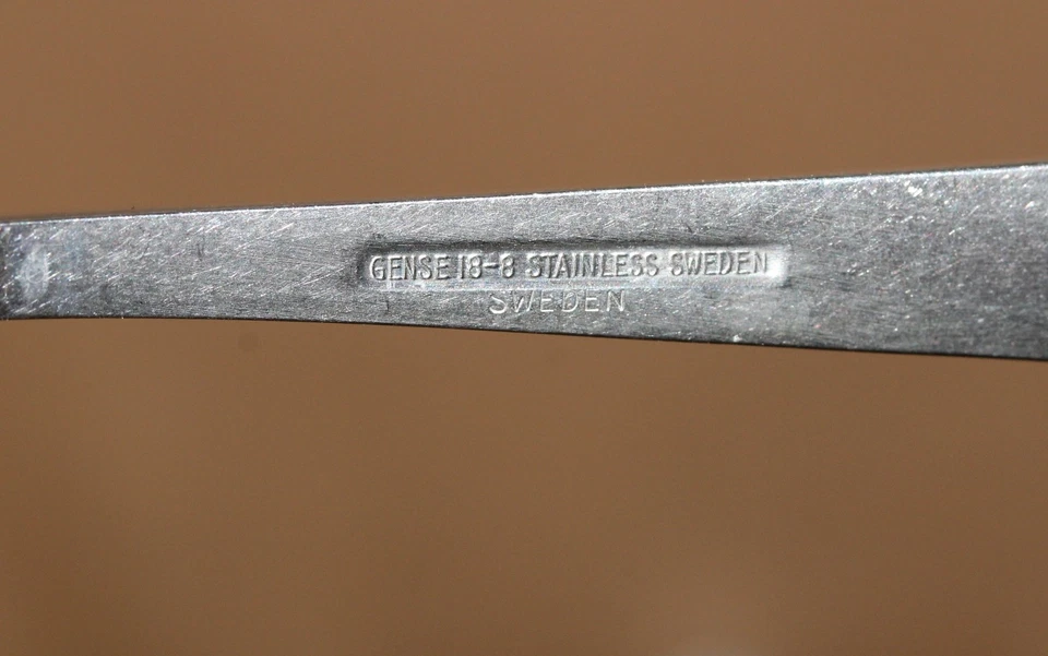 Mid Century Gense Sweden Facette Stainless Flatware Set 35 Pieces Service for 4 - Image 4 of 4