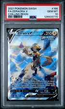 2021 POKEMON SWORD & SHIELD CHILLING REIGN #166 FULL ART/ZERAORA V PSA 10