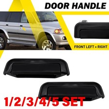 Outer Door Handle For 1999-2003 Mitsubishi Montero Black Front Leftright 1-5set
