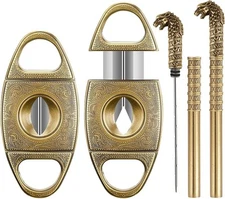 Scotte V-Cut Cigar Cutter Guillotine Precision Draw Enhancer Tool... 