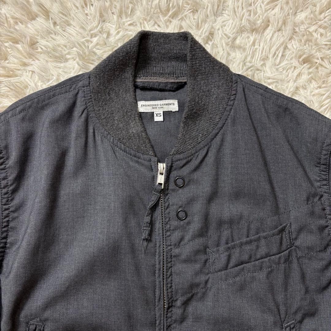 Engineered Garments Aviator Jacket Gray Wool XS U… - image 2