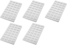 5 White 32 Slot Puff Earring Cards Showcase Display Tray Inserts