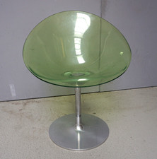 Poltrona lounge vintage Kartell ERO S sedia verde design Philippe Strack (F026-061)