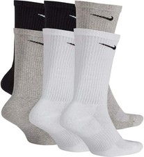 Nike Everyday Plus Cushion Large 6Pk Crew Socks White/Black/Gray