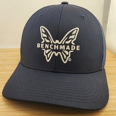 Benchmade Knife Trucker Hat, Navy Cap w/Blue Mesh, Butterfly Logo, Snapback