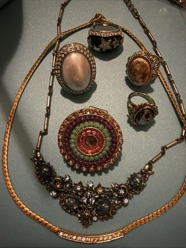 Vintage & Modern  Jewelry Lot Including Costume Gold and Silver Tone