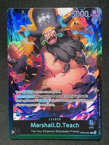 One Piece Card TCG - Marshall.D.Teach (OP09-081) Leader NEAR MINT English