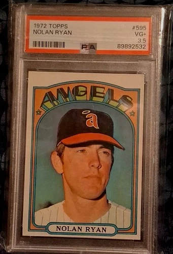 Topps 1972 #595 Nolan Ryan California Angels PSA 3.5 Baseball Card