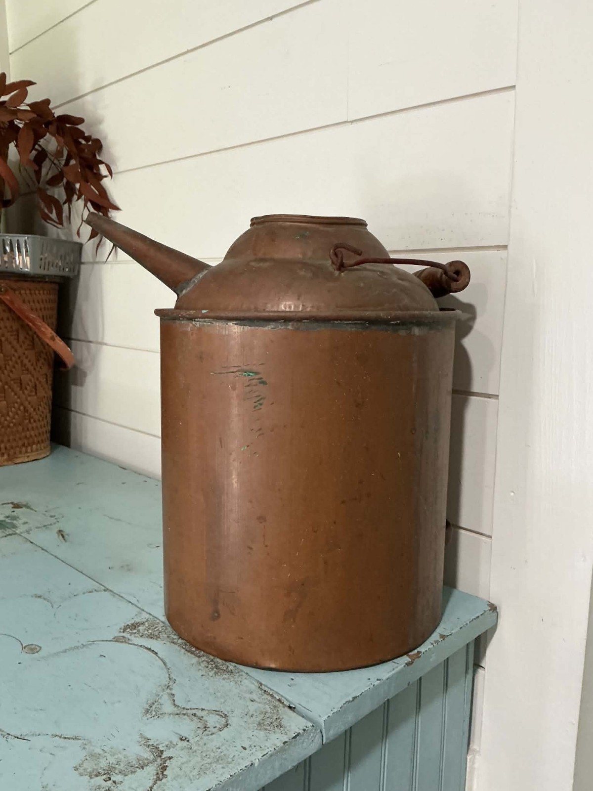 Antique Copper 13.5 Inch Moonshine? Still Barrel