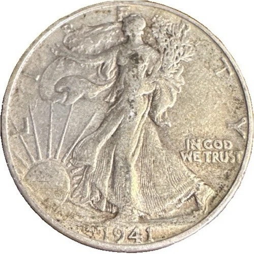 1941-S Walking Liberty 50¢ ✔ 90% Silver ✔ Extra Fine (XF) Condition