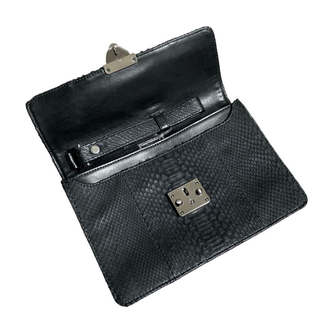 Versace Python Leather Second Bag Sun Sunburst Ra… - image 4