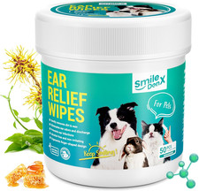 Pet Ear Wipes, Ear Cleaner Wipes for Dogs  Cats, Enzymes and Baking Soda - Fast