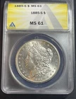 1885 S Morgan Silver Dollar ANACS MS-61. ONLY 1.49 mil minted! A Higher quality.