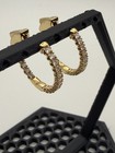 14K Yellow Gold 0.50 CTW Lab-Grown Diamond Hoop Earrings - IGI Certified- 17.7mm — photo 1