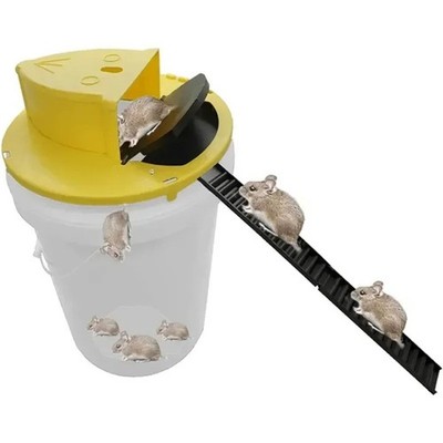 1Pcs Mouse Trap Bucket- 5 Gallon Bucket Lid Mouse Rat Trap- Automatic Reset Fl