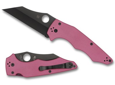 Spyderco YoJUMBO Sprint Run CPM-S30V Black DLC Blade Pink G10 Handles C253GPNBKP