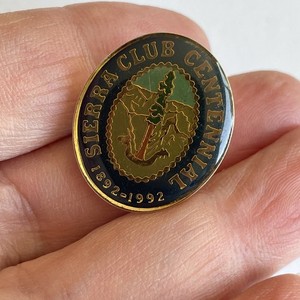 Vintage 1992 Sierra Club Centennial Enamel Lapel Hat Pinback 1” Pin
