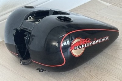 Harley-Davidson Dyna Wide Glide Gas Tank - Dented.  See Pictures.  Black & Red