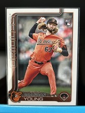 Topps 2025 Update Series Brandon Young Baltimore Orioles Rookie Card #US97. rookie card picture