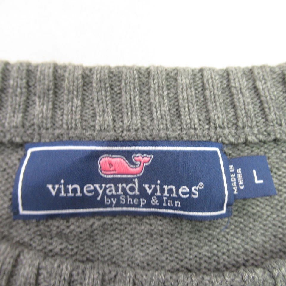 Vineyard Vines Sweate Mens Large Long Sleeve Lightweight Crew Neck Pullover Gray - Image 4 of 4