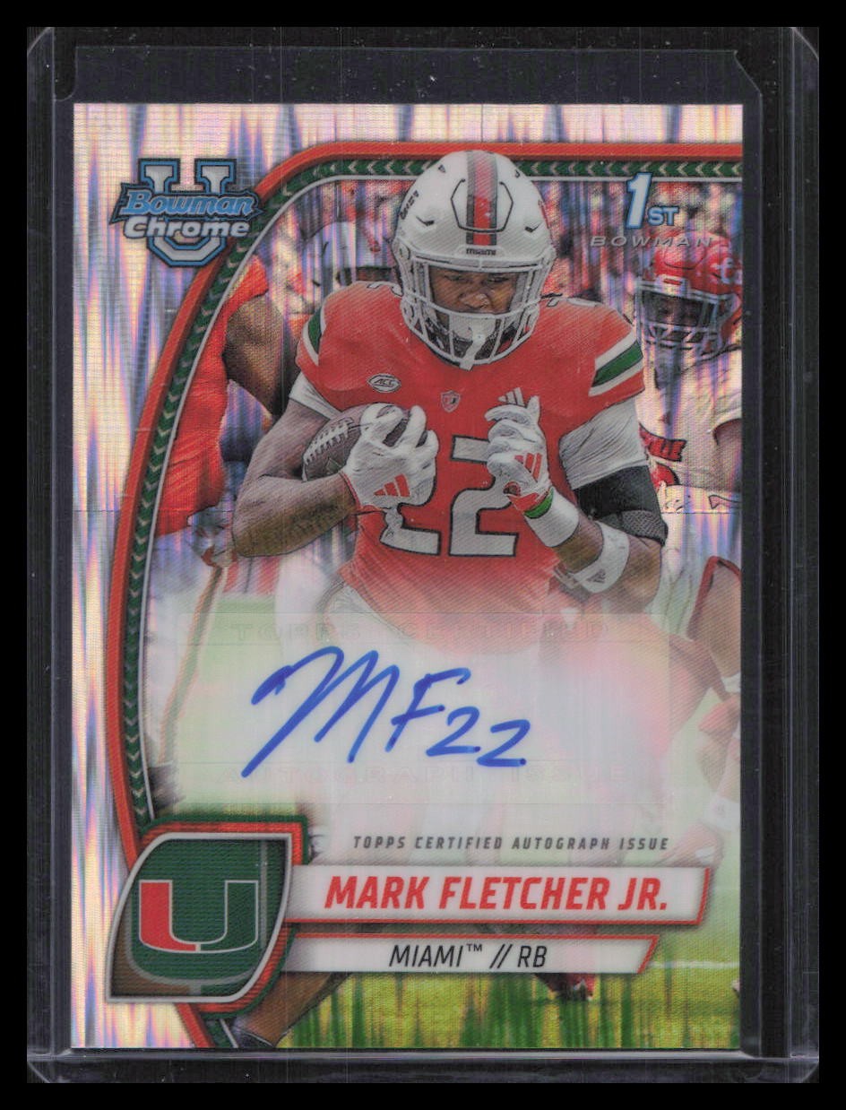 2024 Bowman U Chrome #PA-MFL Mark Fletcher Jr. Prospect Auto Stealth Refractor
