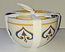 Disney Mouse Wares Ceramic Nesting 3 Piece Bowl Set Alice Wonderland NEW