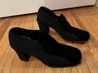 Vero Cuoio Black Women's Dress Shoe EU 36 1/2  US 7 From Italy Velvet Fabric — photo 1