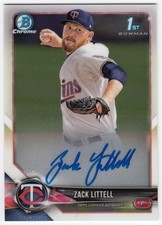 2018 Bowman Chrome Prospect Autographs ZACK LITTELL #CPA-ZL Twins Auto RC 1st