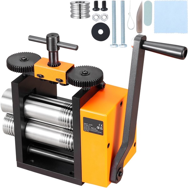 3 In 1 Schmuck Werkzeug 76Mm Manuelle Walzwerk Maschine Walzwerkmaschine-image