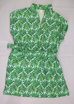 Lilly Pulitzer Emersyn Dress Kitts Green Crossgrain Shady Babe size XXL